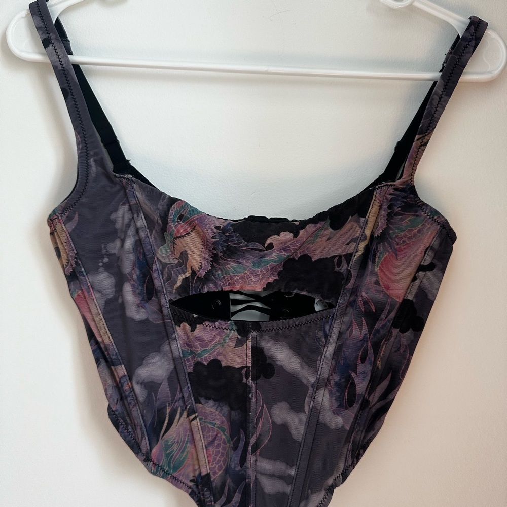 Out From Under Urban Outfitters printed corset